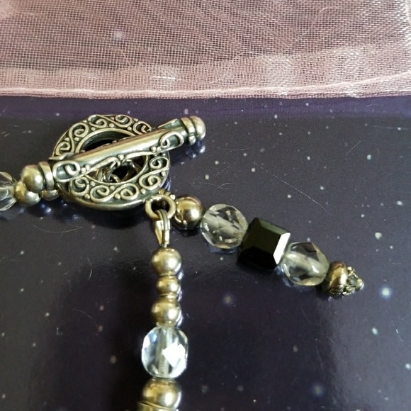 Austrian Crystal and Silvertone Bracelet - Picture 3 of 6